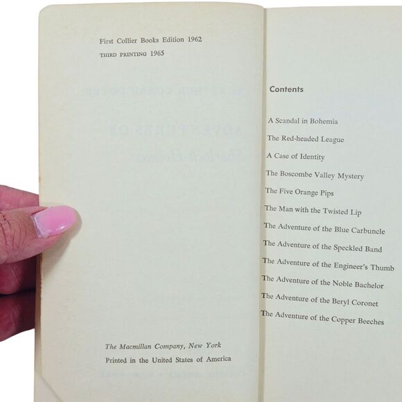 Adventures of Sherlock Holmes by Sir Arthur Conan Doyle Paperback 1965 3rd Print - Picture 3 of 5